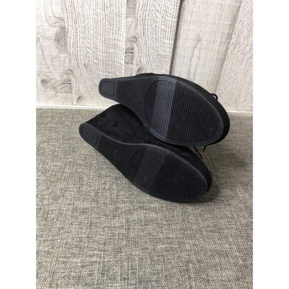 Womens Universal Thread Black Bessie Booties Lace Up Side Zip Boots Size 6.5 - Picture 7 of 8